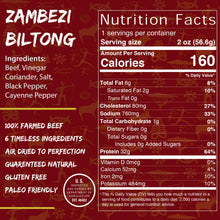 Biltong - Thin Sliced Air Dried Beef - Zambezi Biltong's Moto Moto Flavor - Zambezi Biltong