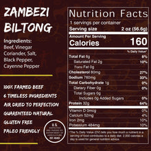 Biltong - Thin Sliced Air Dried Beef - Zambezi Biltong's Traditional Flavor - Zambezi Biltong